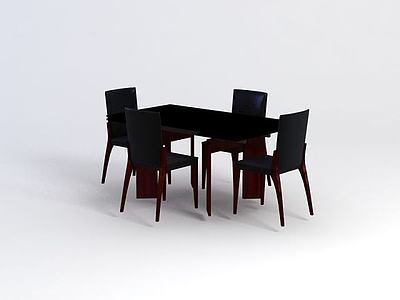 简约餐桌椅3d模型3d模型