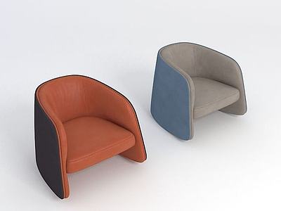 现代简约单人沙发3d模型3d模型
