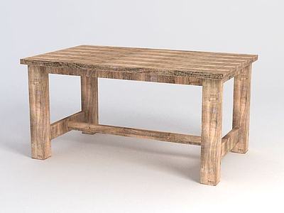 木头桌子3d模型3d模型