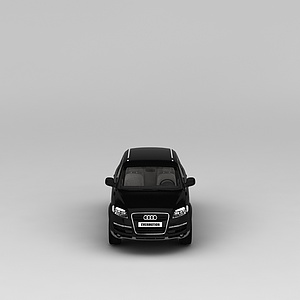 黑色奥迪汽车3d模型