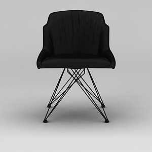 黑色简约椅子3d模型