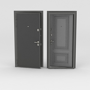 黑色公寓门3d模型