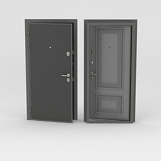 黑色公寓门3d模型3d模型