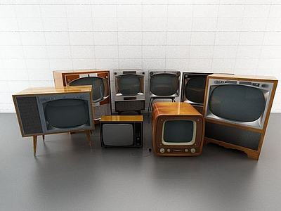 复古电视3d模型3d模型
