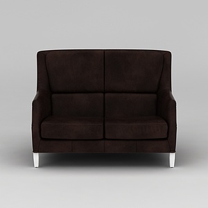 深棕色单人沙发3d模型