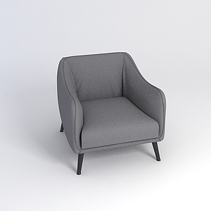 灰色沙发椅3d模型