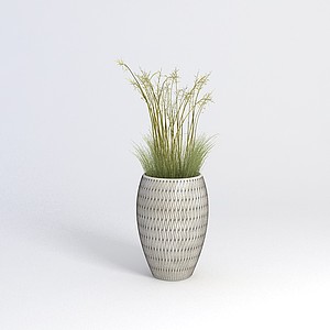 绿植花瓶3d模型