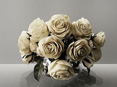 白色玫瑰3d模型3d模型