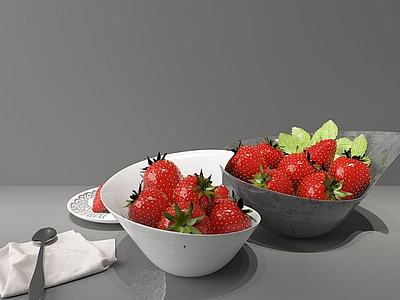 草莓3d模型3d模型