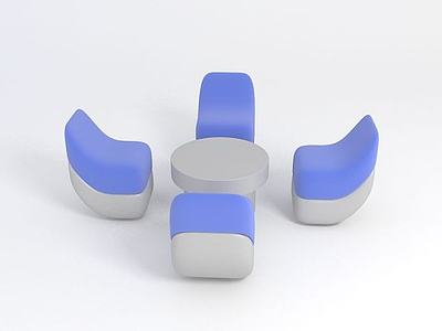 休闲桌椅组合3d模型3d模型