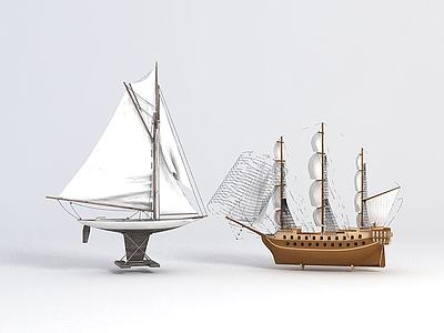 装饰帆船3d模型3d模型