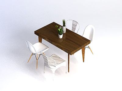 餐桌椅3d模型3d模型