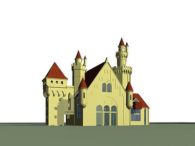 游乐场城堡3d模型3d模型