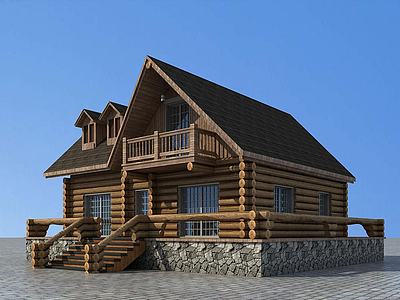 景区度假小木屋3d模型3d模型