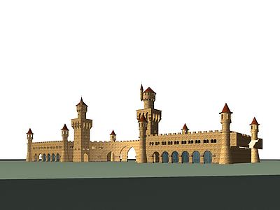 游乐园城堡3d模型3d模型