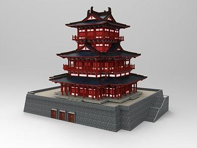 中国古建筑3d模型3d模型