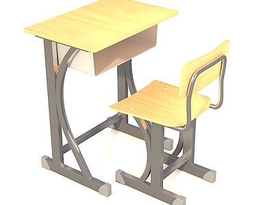 课桌3d模型3d模型