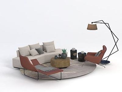 沙发组合3d模型3d模型