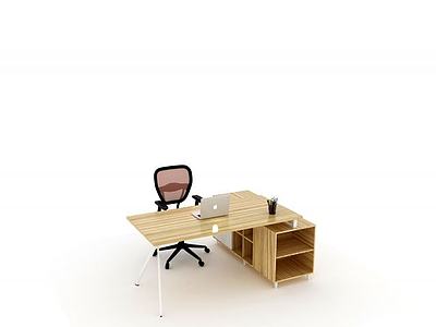 现代老板桌主管桌3d模型3d模型