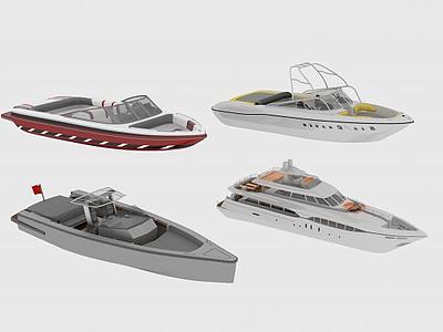现代游艇3d模型3d模型
