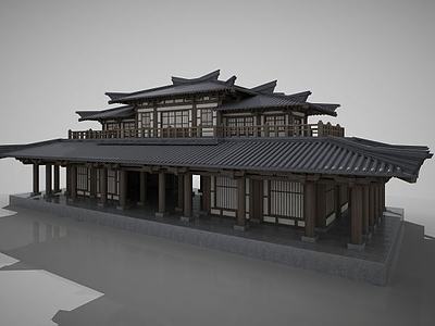 古建阁楼古建中国传统建筑3d模型3d模型