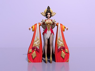 C4D王者荣耀2013游戏女角色模型