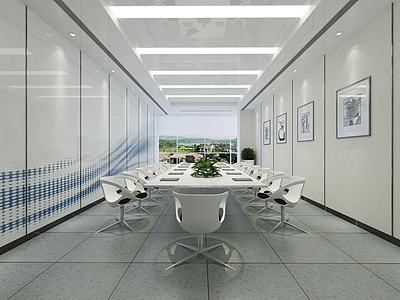 监控室会议室3d模型3d模型