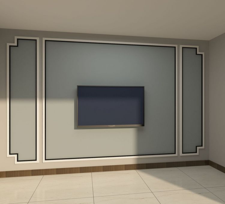 电视墙背景墙模型