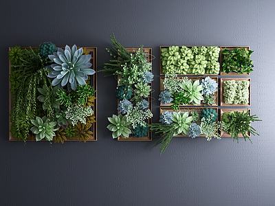 植物墙绿植墙景观墙3d模型3d模型