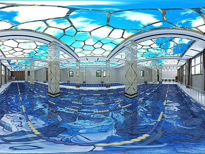 游泳馆游泳池3d模型3d模型