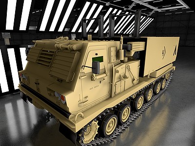 C4D坦克装甲车战斗车模型