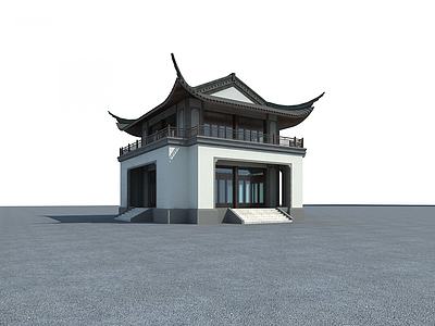 中式古建筑3d模型3d模型
