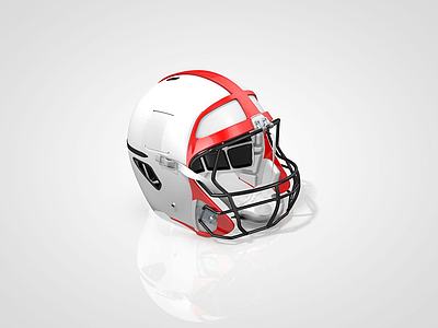 C4D橄榄球头盔模型