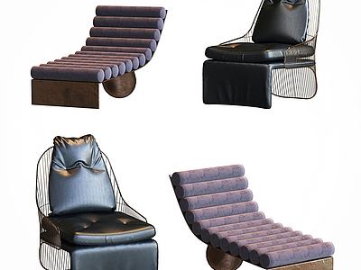 北欧现代单人沙发3d模型3d模型