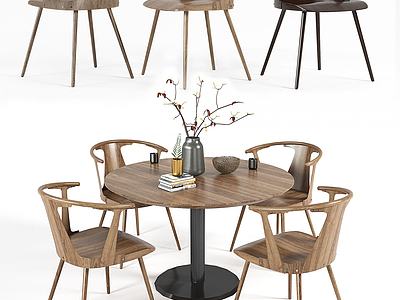北欧现代餐桌椅3d模型3d模型
