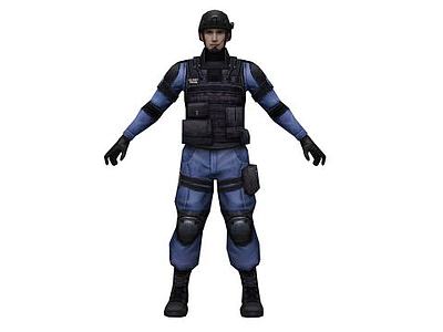 特种部队警察3d模型3d模型