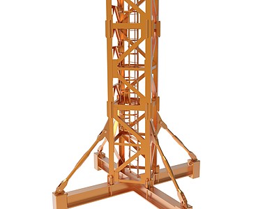 塔式起重机塔吊3d模型3d模型