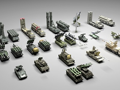 防空导弹坦克3d模型3d模型