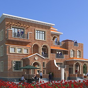 歐式別墅建筑3d模型