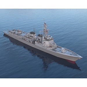 美国海军驱逐舰阿利伯克3d模型