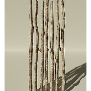 现代木头树干3d模型
