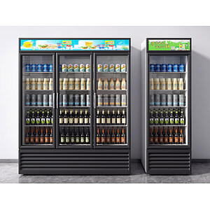 现代冰箱冰柜3d模型