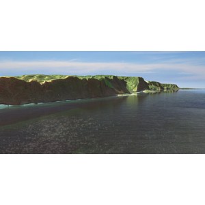 现代岩土水海岛3d模型