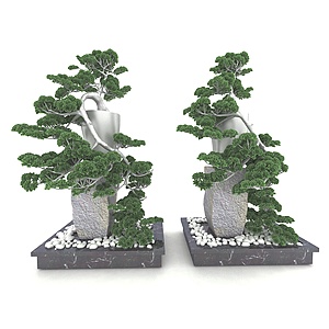 新中式风格植物3d模型