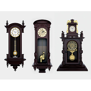 欧式时钟钟表3d模型
