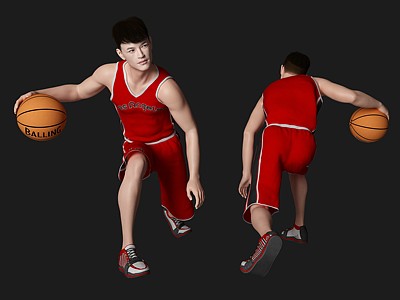 帥哥籃球人物模型3d模型