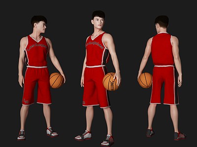 籃球人物模型3d模型