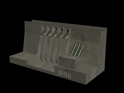 工程水库大坝3d模型3d模型