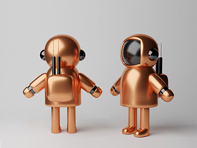 太空员潮玩雕塑摆件3d模型3d模型