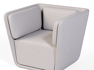 意式轻奢单人休闲沙发靠椅3d模型3d模型